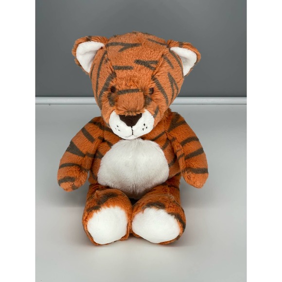 Carters Orange Striped White Tiger Plush Baby Toy Stuffed Animal Lovey 67764 - Picture 1 of 12